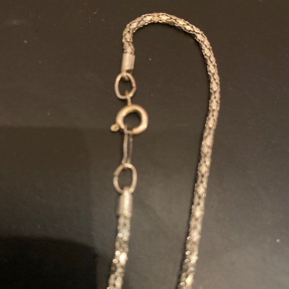 Southwestern Boho eagle falcon feather pendant silver tone chained necklace 11” - Picture 8 of 9